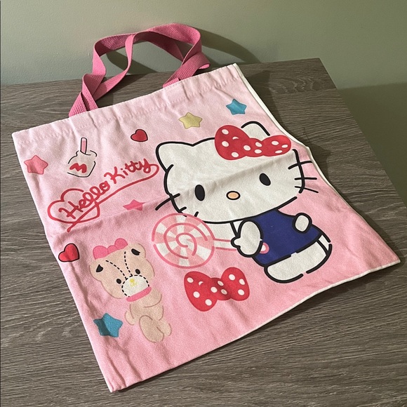Hello Kitty Pink Canvas Tote Bag - Picture 3 of 3